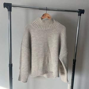 Shaina Mote Lorca Turtleneck in Beige-Grey